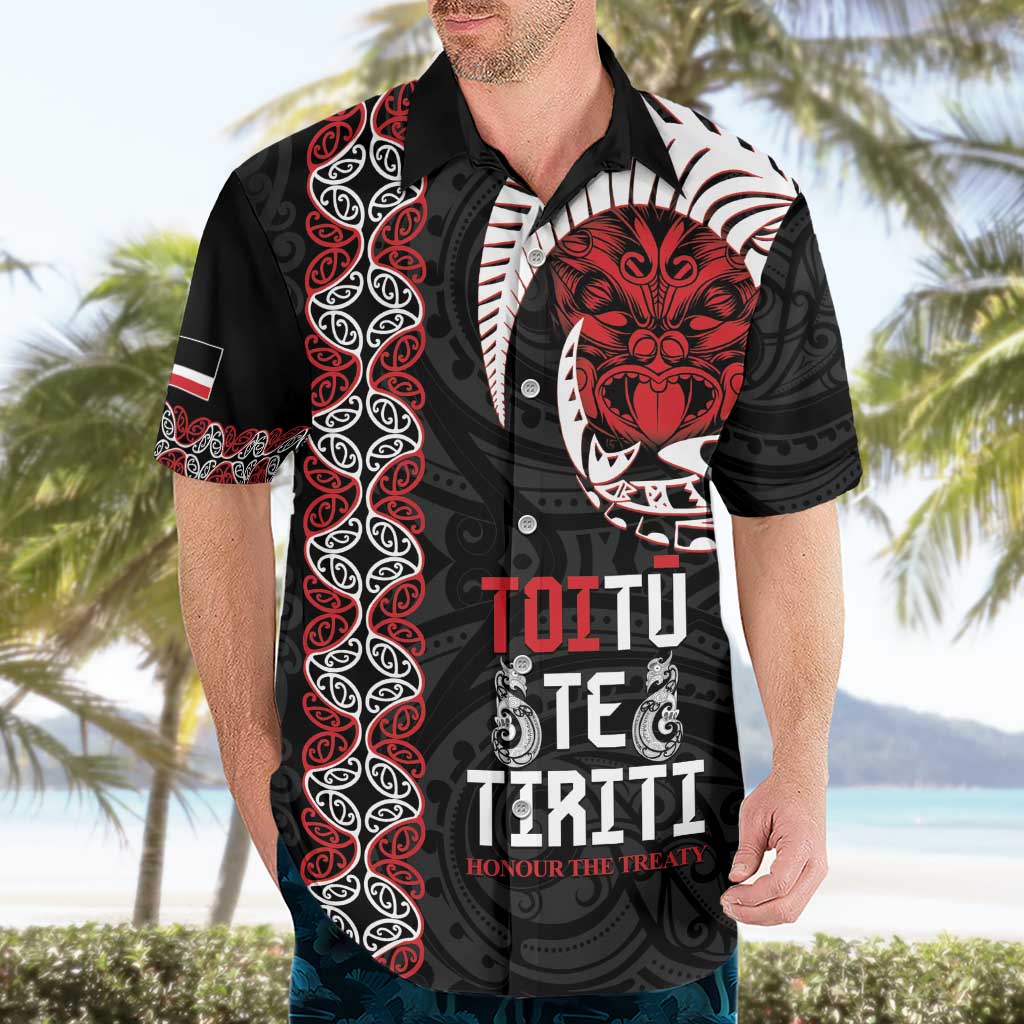 Aotearoa Toitu Te Tiriti Hawaiian Shirt Honour The Treaty Maori Haka - Vibe Hoodie Shop