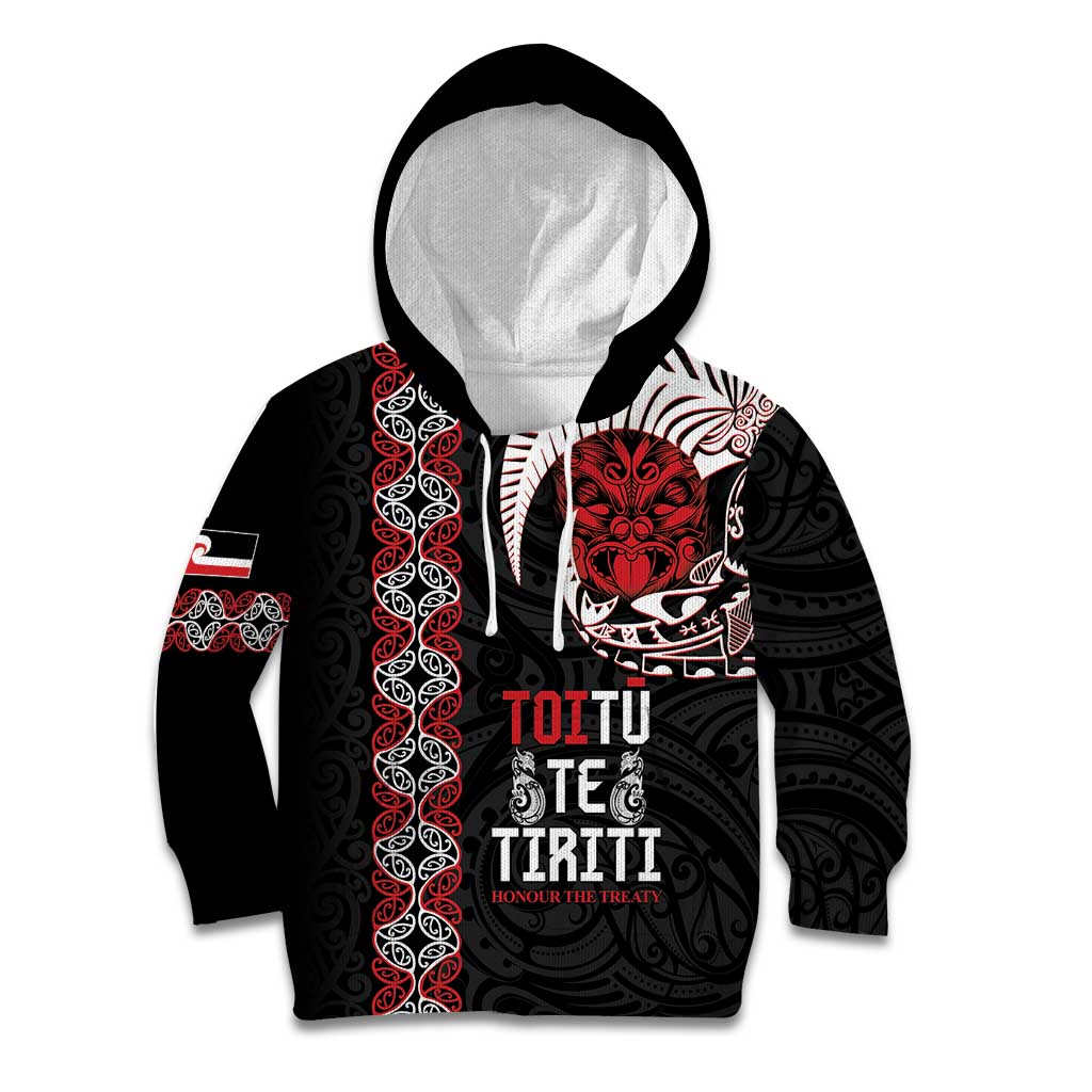 Aotearoa Toitu Te Tiriti Kid Hoodie Honour The Treaty Maori Haka - Vibe Hoodie Shop