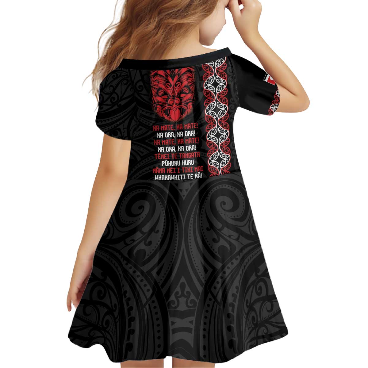 Aotearoa Toitu Te Tiriti Kid Short Sleeve Dress Honour The Treaty Maori Haka - Vibe Hoodie Shop