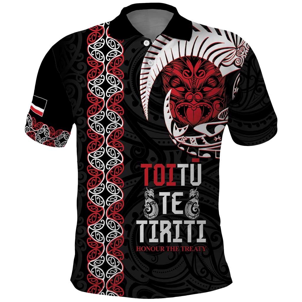 Aotearoa Toitu Te Tiriti Polo Shirt Honour The Treaty Maori Haka - Vibe Hoodie Shop