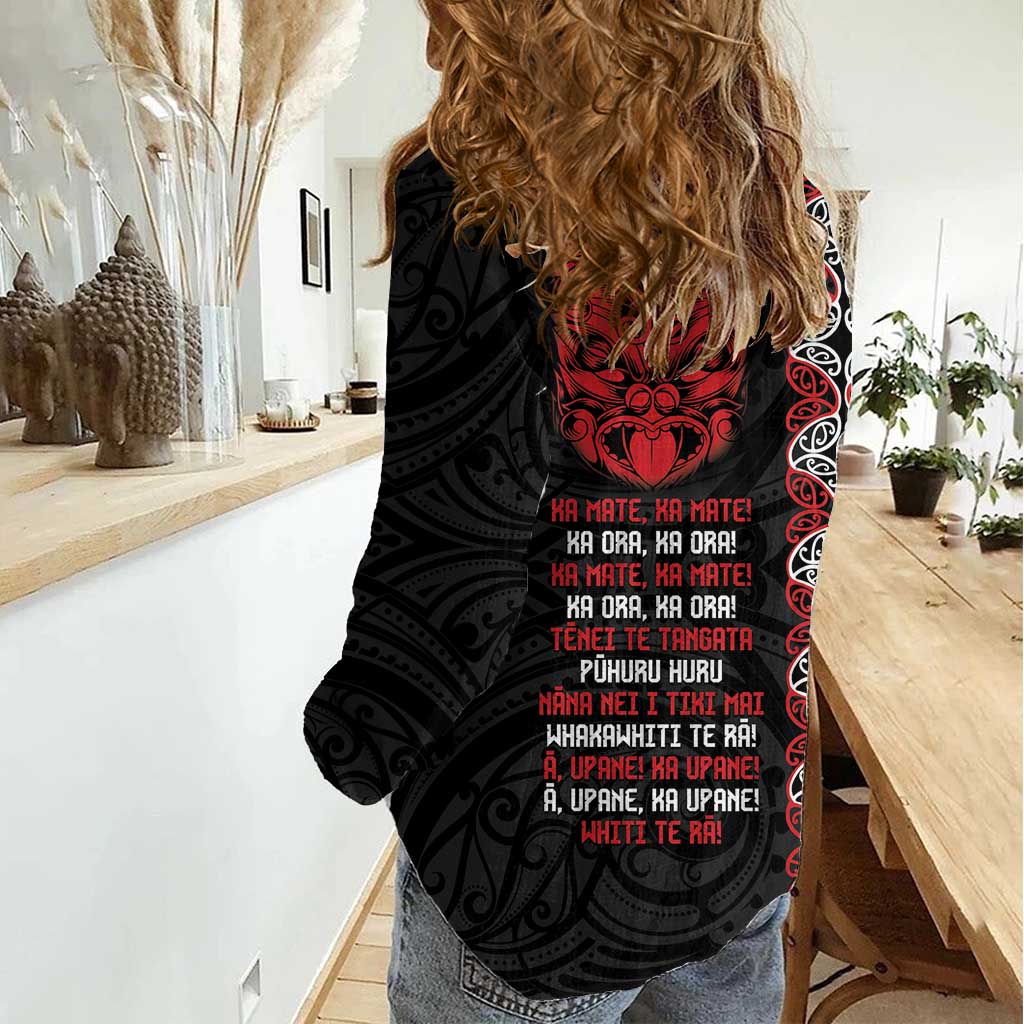 Aotearoa Toitu Te Tiriti Women Casual Shirt Honour The Treaty Maori Haka - Vibe Hoodie Shop