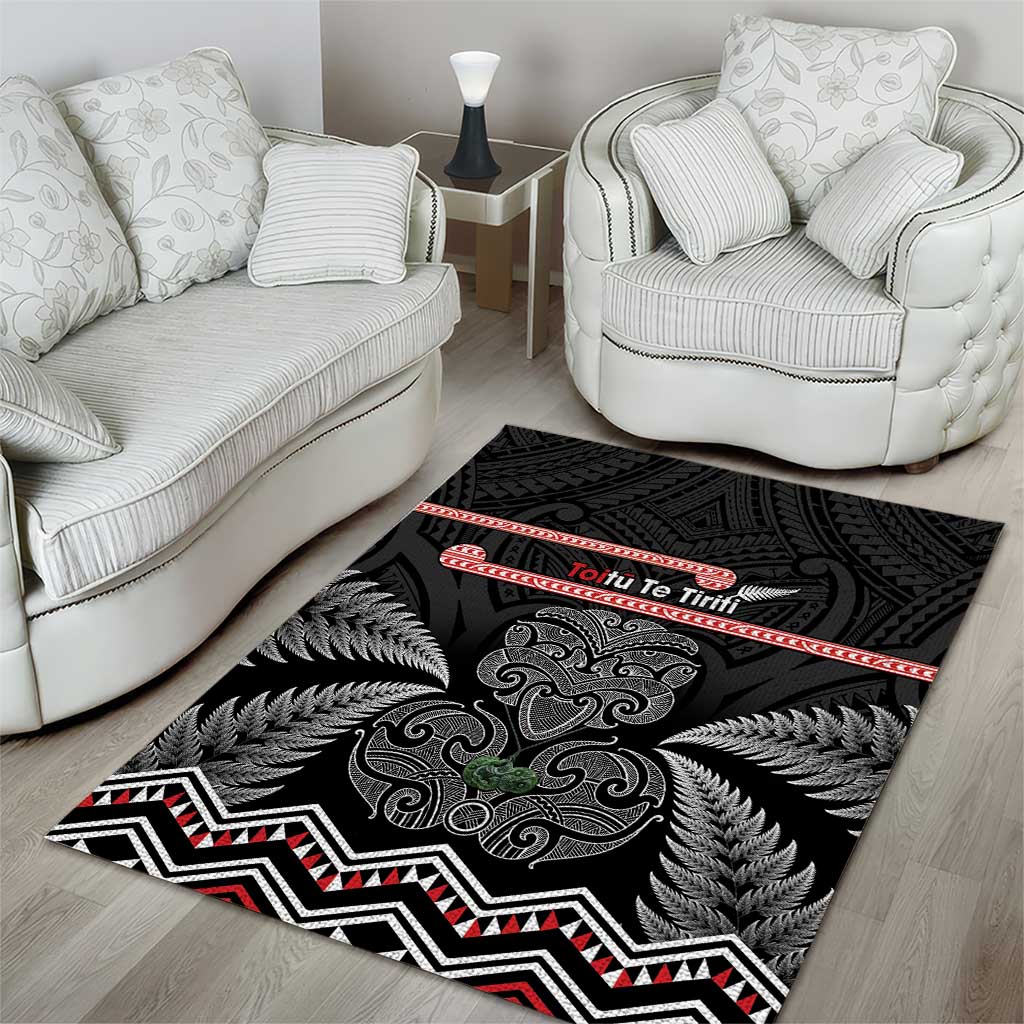 Aotearoa Toitu Te Tiriti Area Rug Stand Together! Stand Stronger! - NZ Tiki - Vibe Hoodie Shop