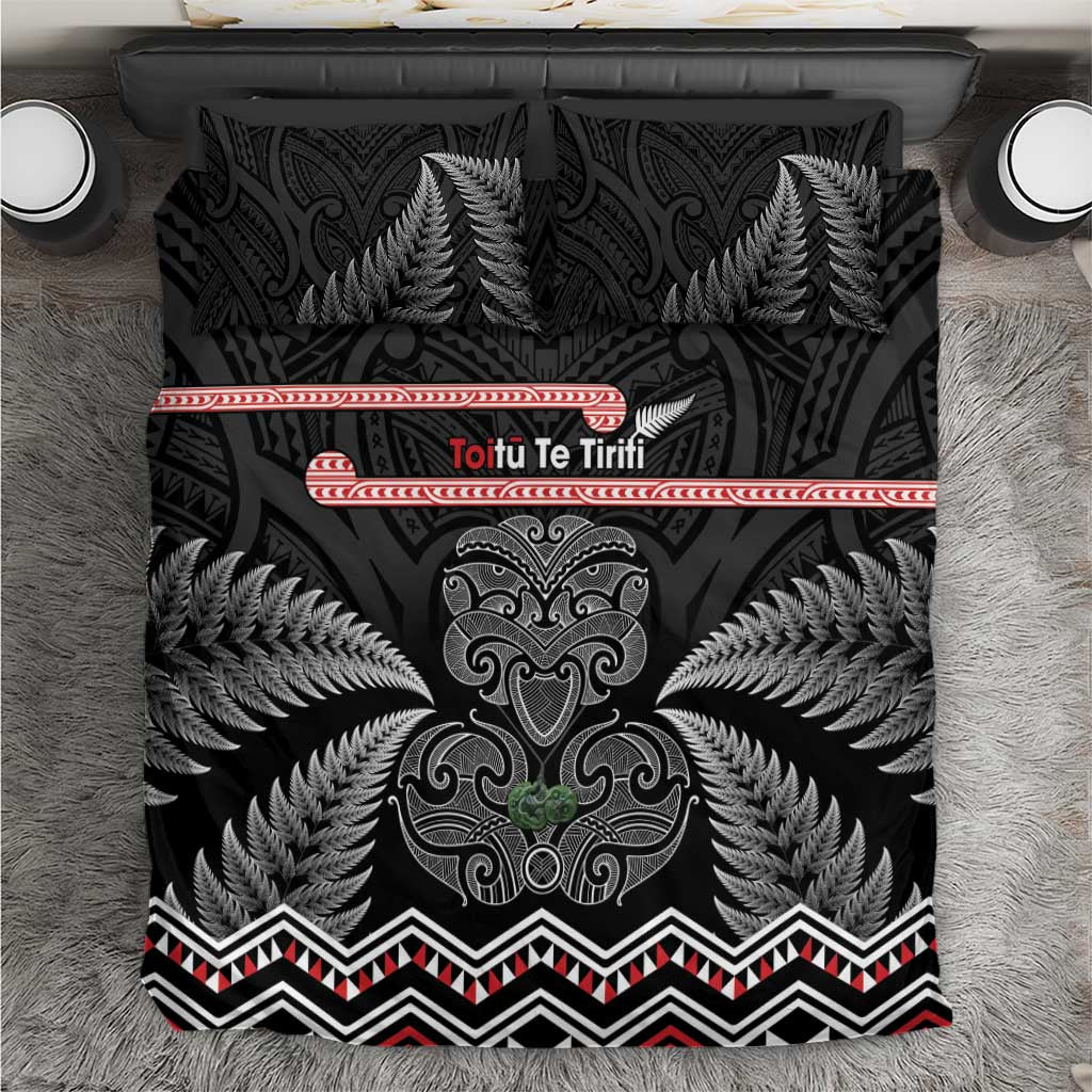 Aotearoa Toitu Te Tiriti Bedding Set Stand Together! Stand Stronger! - NZ Tiki - Vibe Hoodie Shop