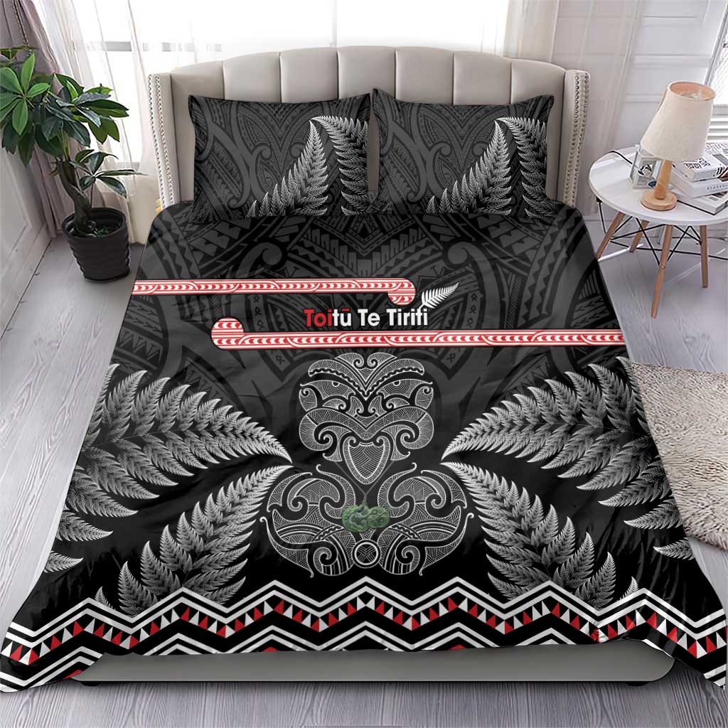 Aotearoa Toitu Te Tiriti Bedding Set Stand Together! Stand Stronger! - NZ Tiki - Vibe Hoodie Shop