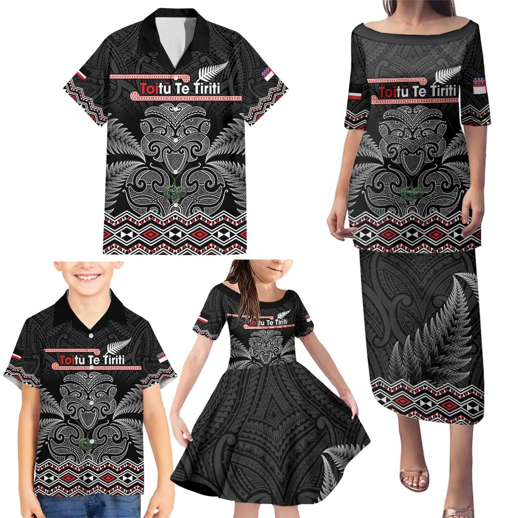 Aotearoa Toitu Te Tiriti Family Matching Puletasi and Hawaiian Shirt Stand Together! Stand Stronger! - NZ Tiki