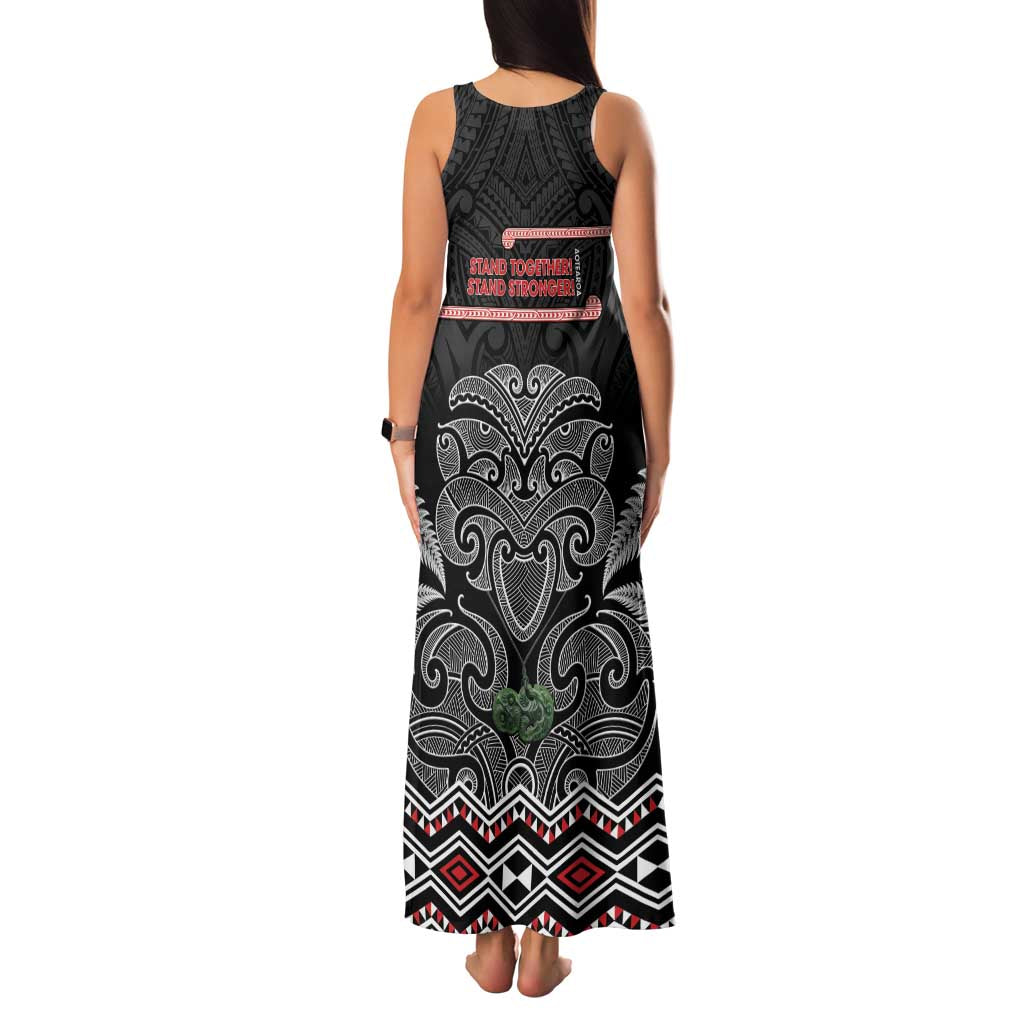 Aotearoa Toitu Te Tiriti Family Matching Tank Maxi Dress and Hawaiian Shirt Stand Together! Stand Stronger! - NZ Tiki