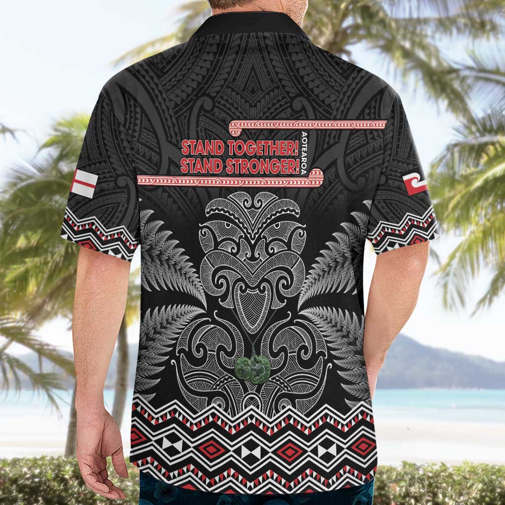 Aotearoa Toitu Te Tiriti Hawaiian Shirt Stand Together! Stand Stronger! - NZ Tiki - Vibe Hoodie Shop