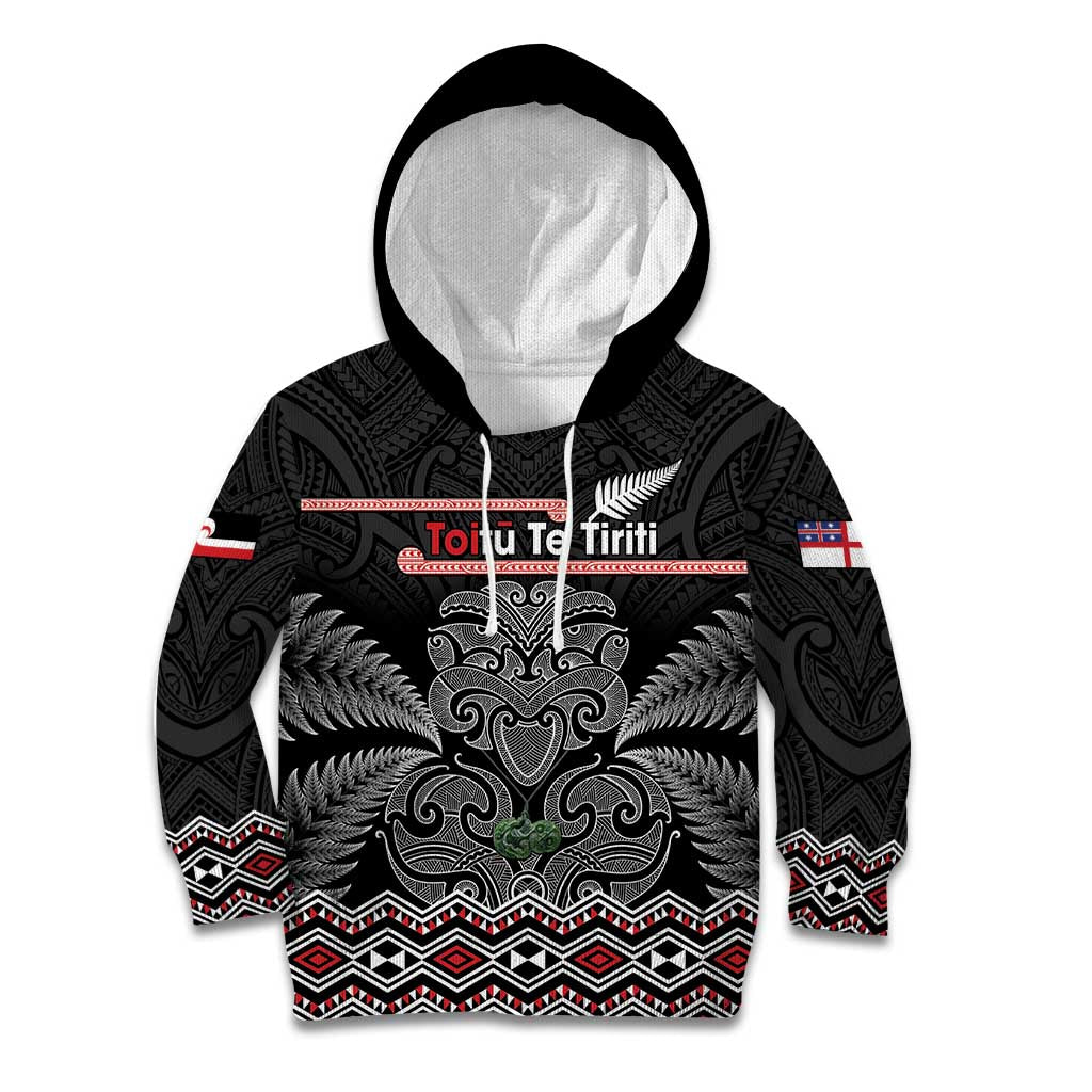 Aotearoa Toitu Te Tiriti Kid Hoodie Stand Together! Stand Stronger! - NZ Tiki - Vibe Hoodie Shop