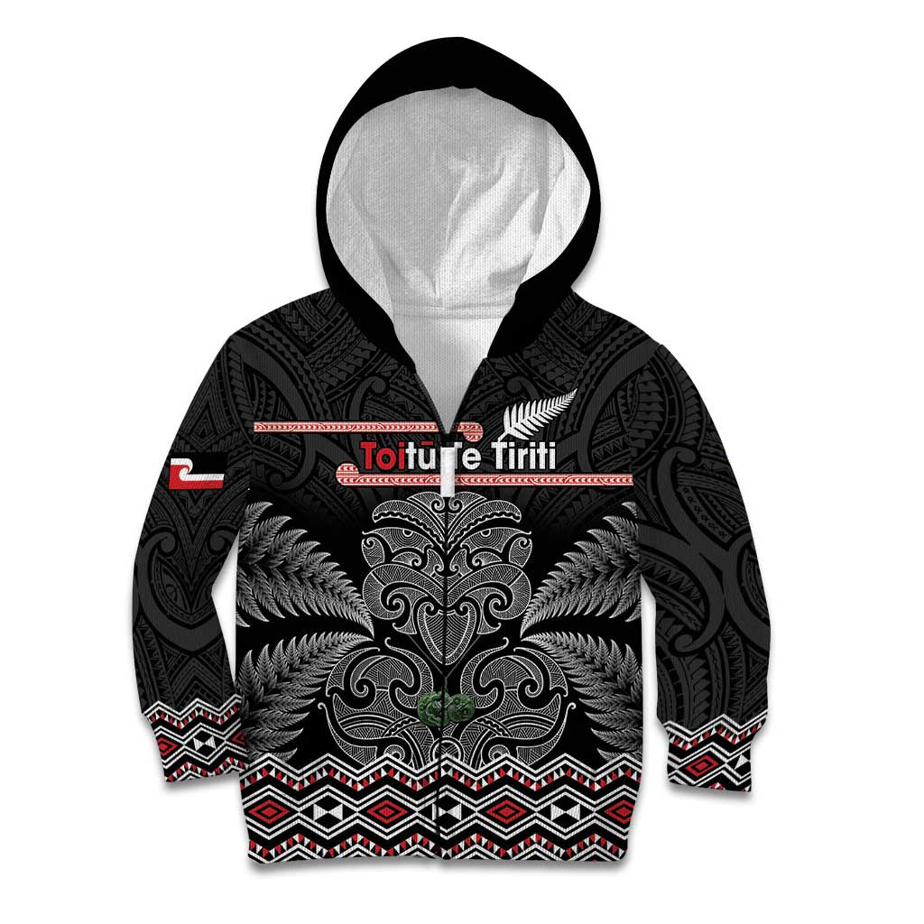 Aotearoa Toitu Te Tiriti Kid Hoodie Stand Together! Stand Stronger! - NZ Tiki - Vibe Hoodie Shop