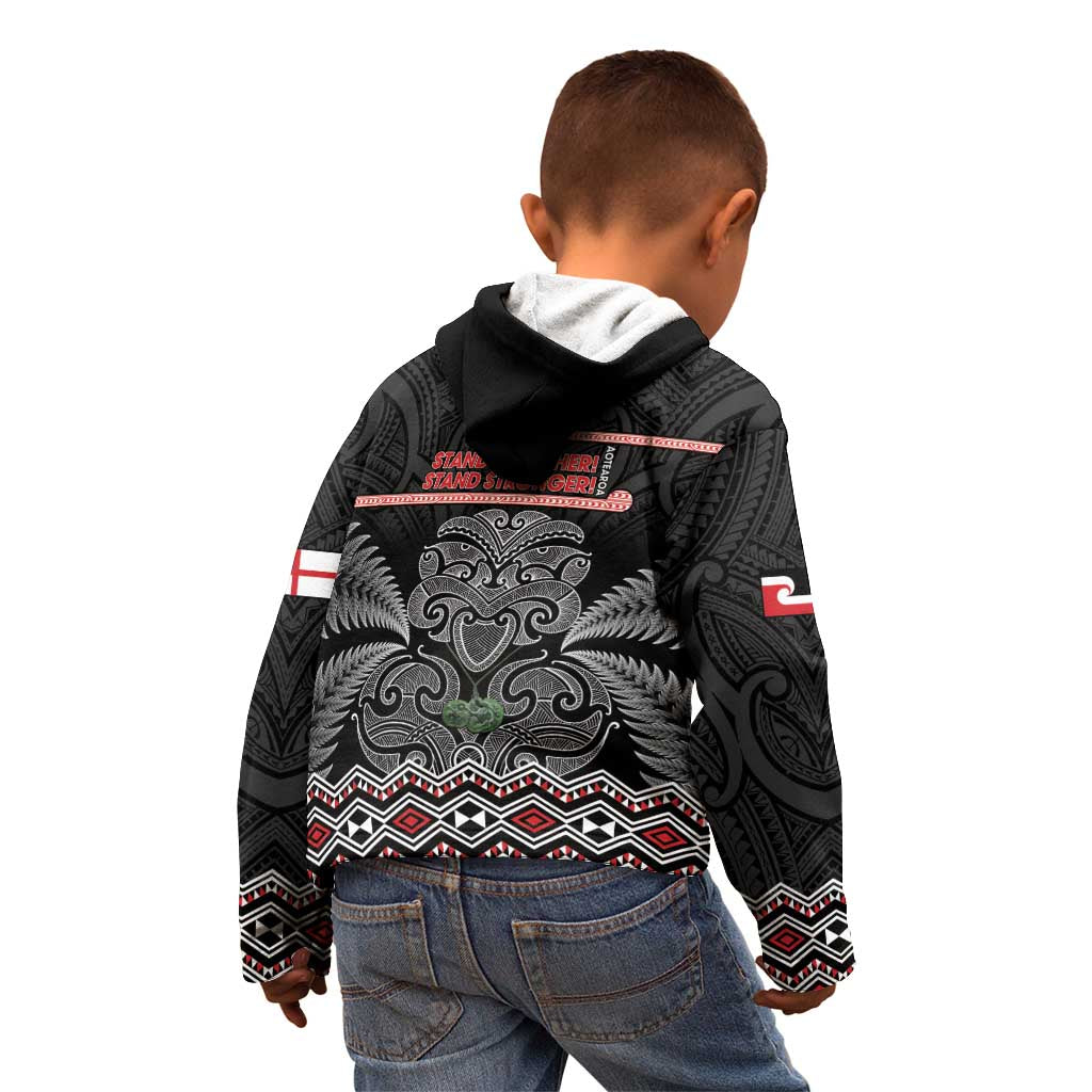 Aotearoa Toitu Te Tiriti Kid Hoodie Stand Together! Stand Stronger! - NZ Tiki - Vibe Hoodie Shop