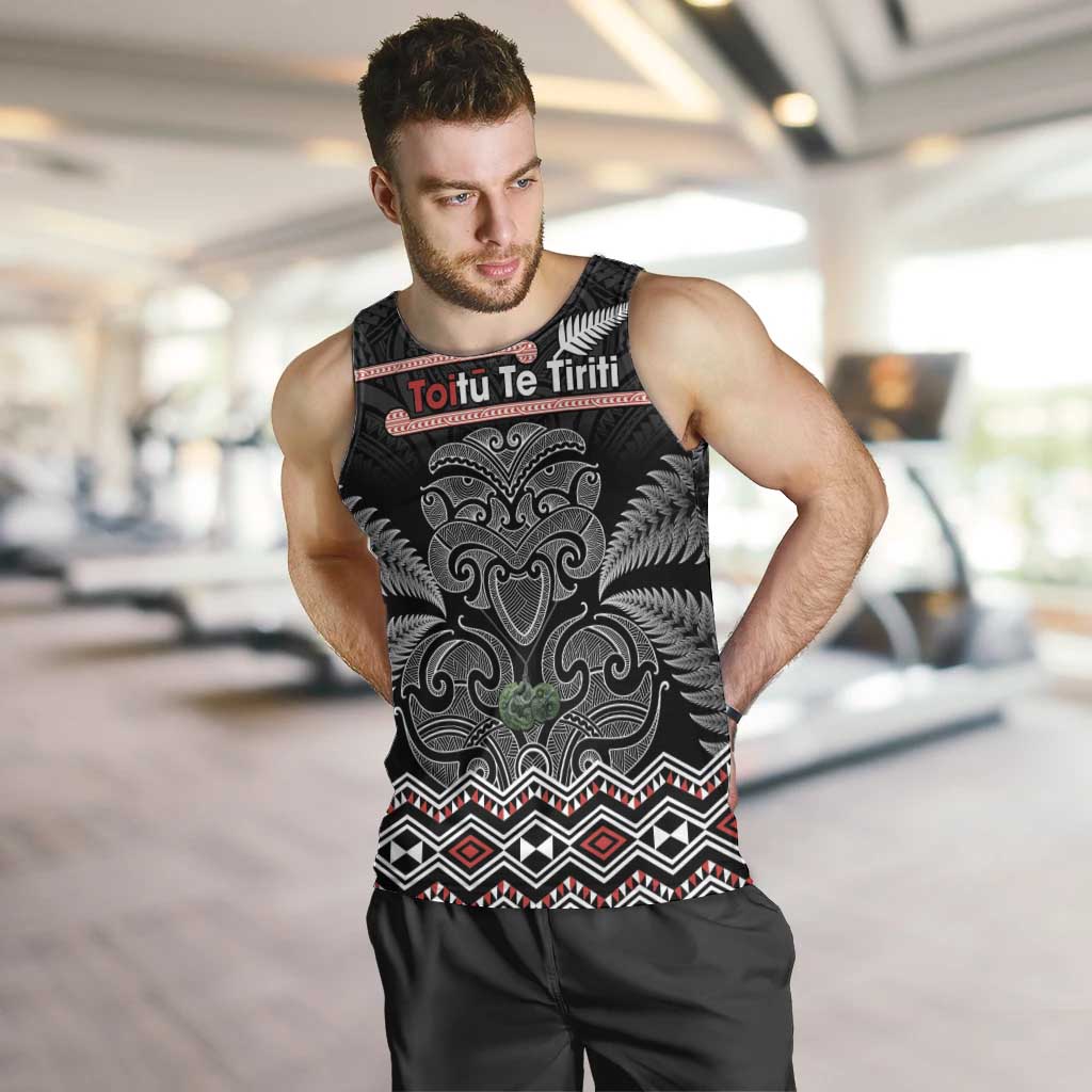 Aotearoa Toitu Te Tiriti Men Tank Top Stand Together! Stand Stronger! - NZ Tiki - Vibe Hoodie Shop