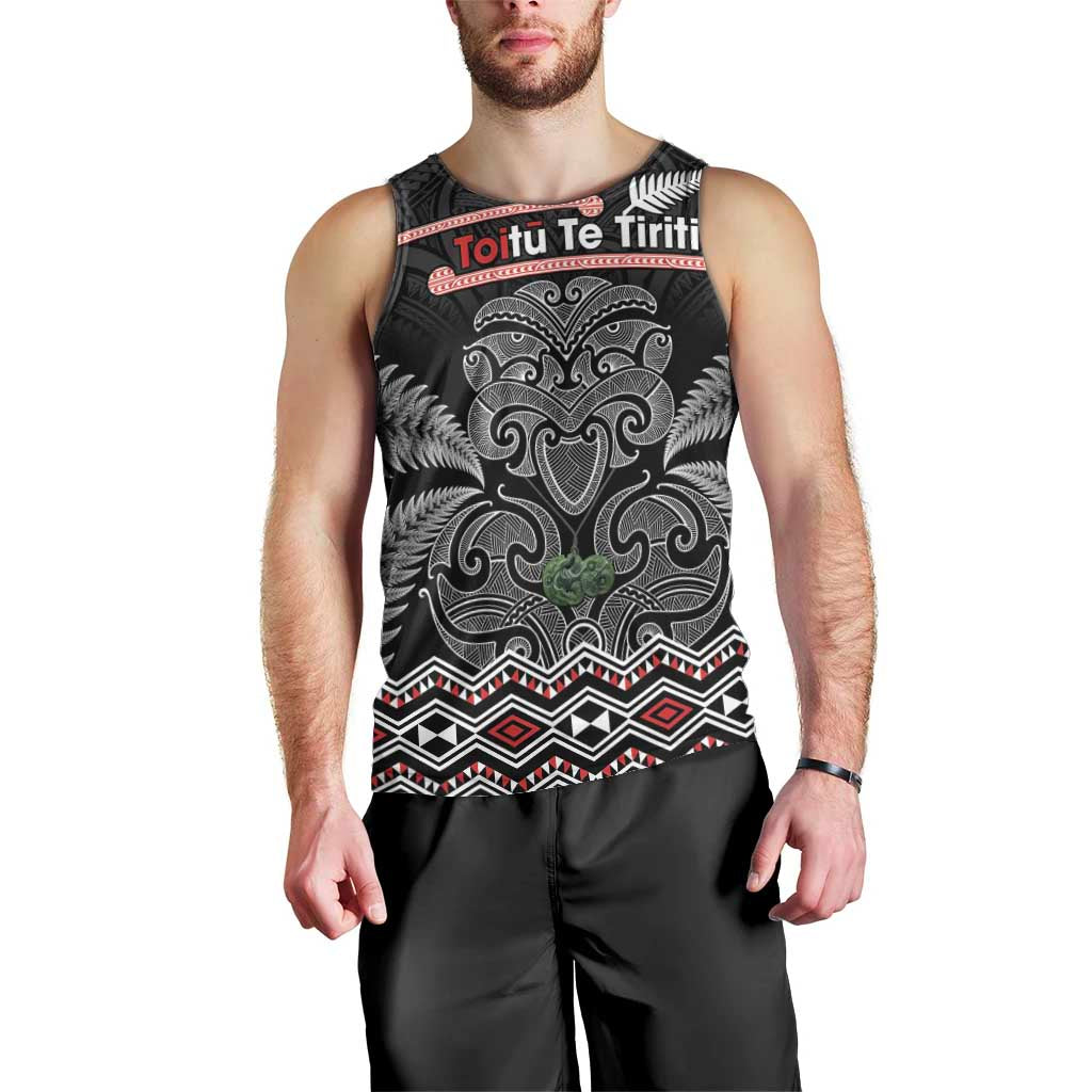 Aotearoa Toitu Te Tiriti Men Tank Top Stand Together! Stand Stronger! - NZ Tiki - Vibe Hoodie Shop