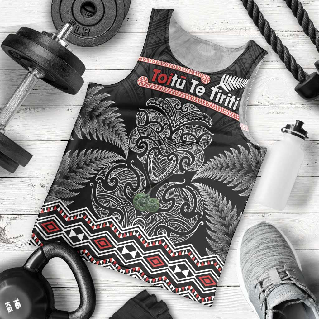 Aotearoa Toitu Te Tiriti Men Tank Top Stand Together! Stand Stronger! - NZ Tiki - Vibe Hoodie Shop