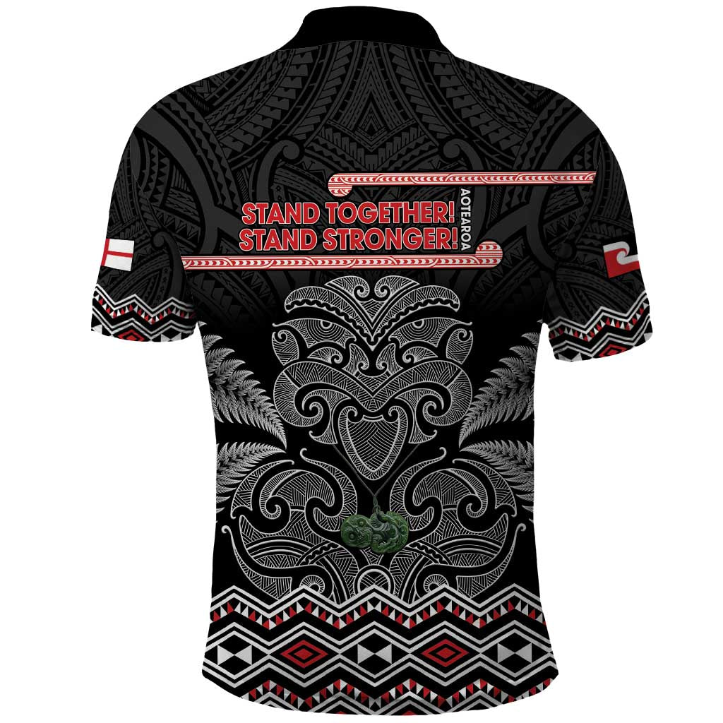 Aotearoa Toitu Te Tiriti Polo Shirt Stand Together! Stand Stronger! - NZ Tiki - Vibe Hoodie Shop