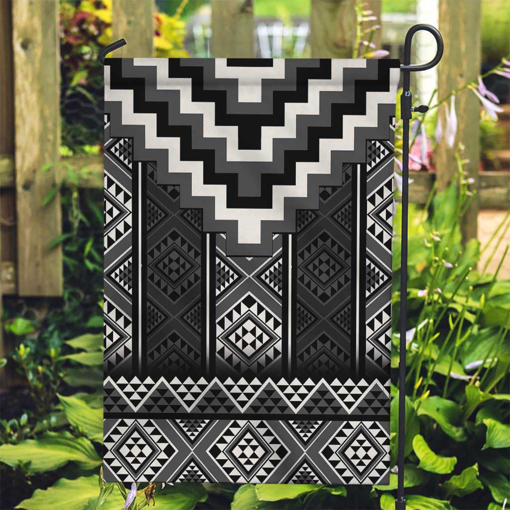 Black Taniko Aotearoa Garden Flag Niho Taniwha Mix Poutama - Vibe Hoodie Shop