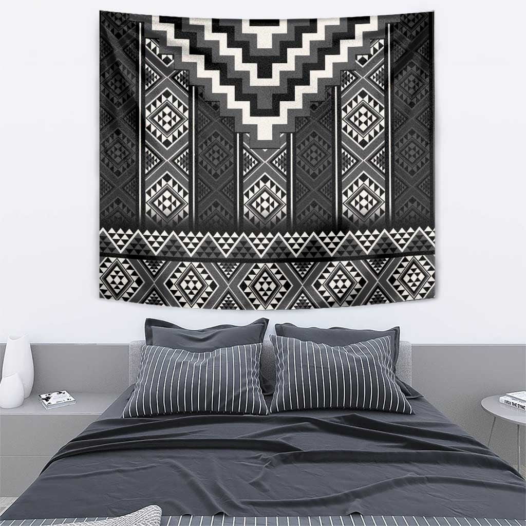 Black Taniko Aotearoa Tapestry Niho Taniwha Mix Poutama - Vibe Hoodie Shop