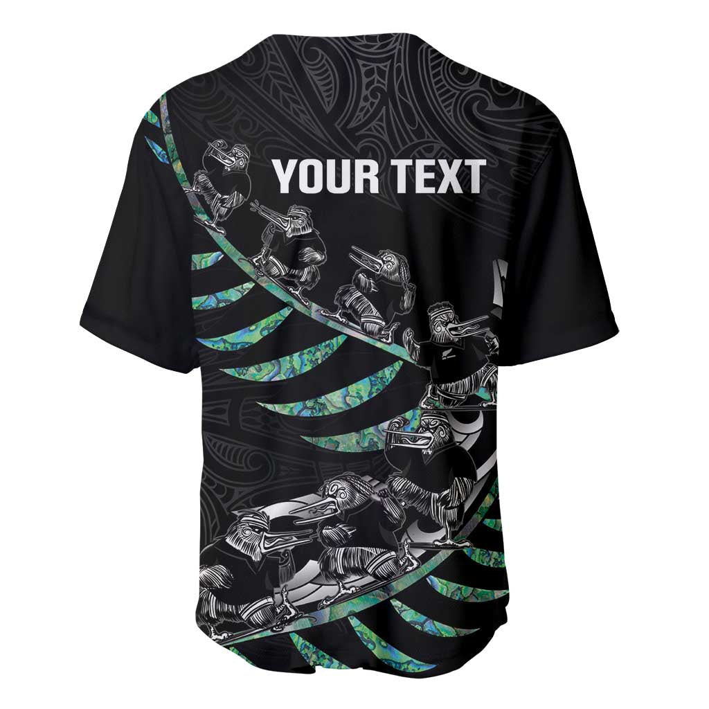 Custom New Zealand Silver Fern Rugby Baseball Jersey Aotearoa Kiwi Maori Pattern - Vibe Hoodie Shop