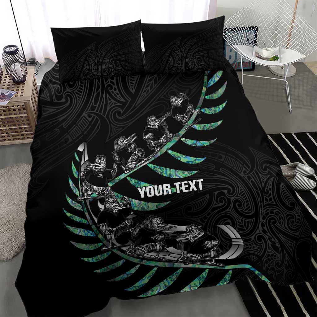 Custom New Zealand Silver Fern Rugby Bedding Set Aotearoa Kiwi Maori Pattern - Vibe Hoodie Shop