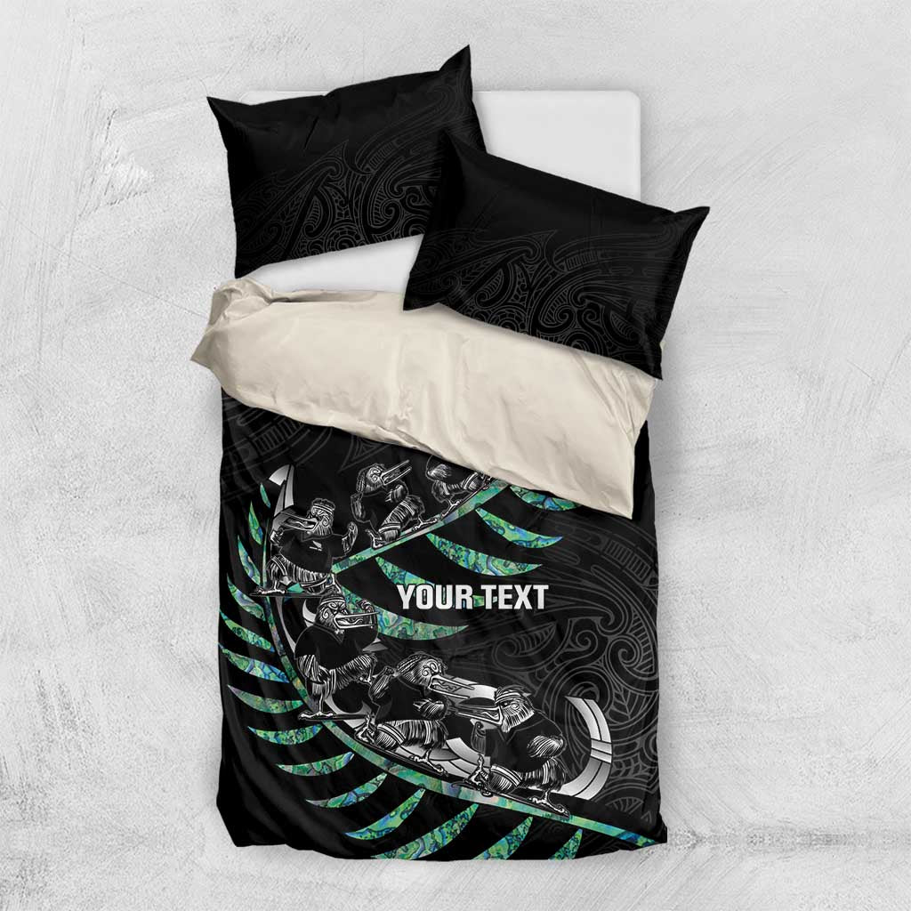 Custom New Zealand Silver Fern Rugby Bedding Set Aotearoa Kiwi Maori Pattern - Vibe Hoodie Shop