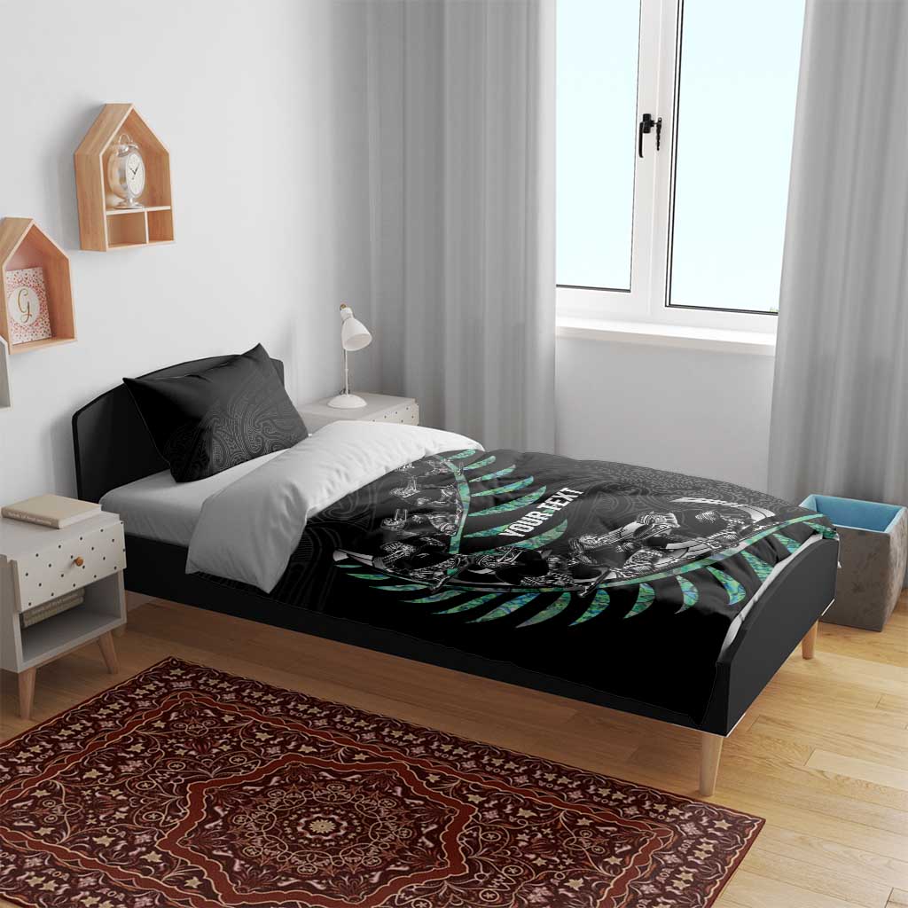 Custom New Zealand Silver Fern Rugby Bedding Set Aotearoa Kiwi Maori Pattern - Vibe Hoodie Shop