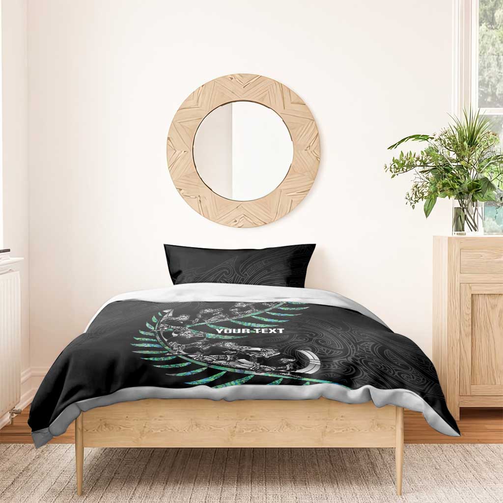 Custom New Zealand Silver Fern Rugby Bedding Set Aotearoa Kiwi Maori Pattern - Vibe Hoodie Shop