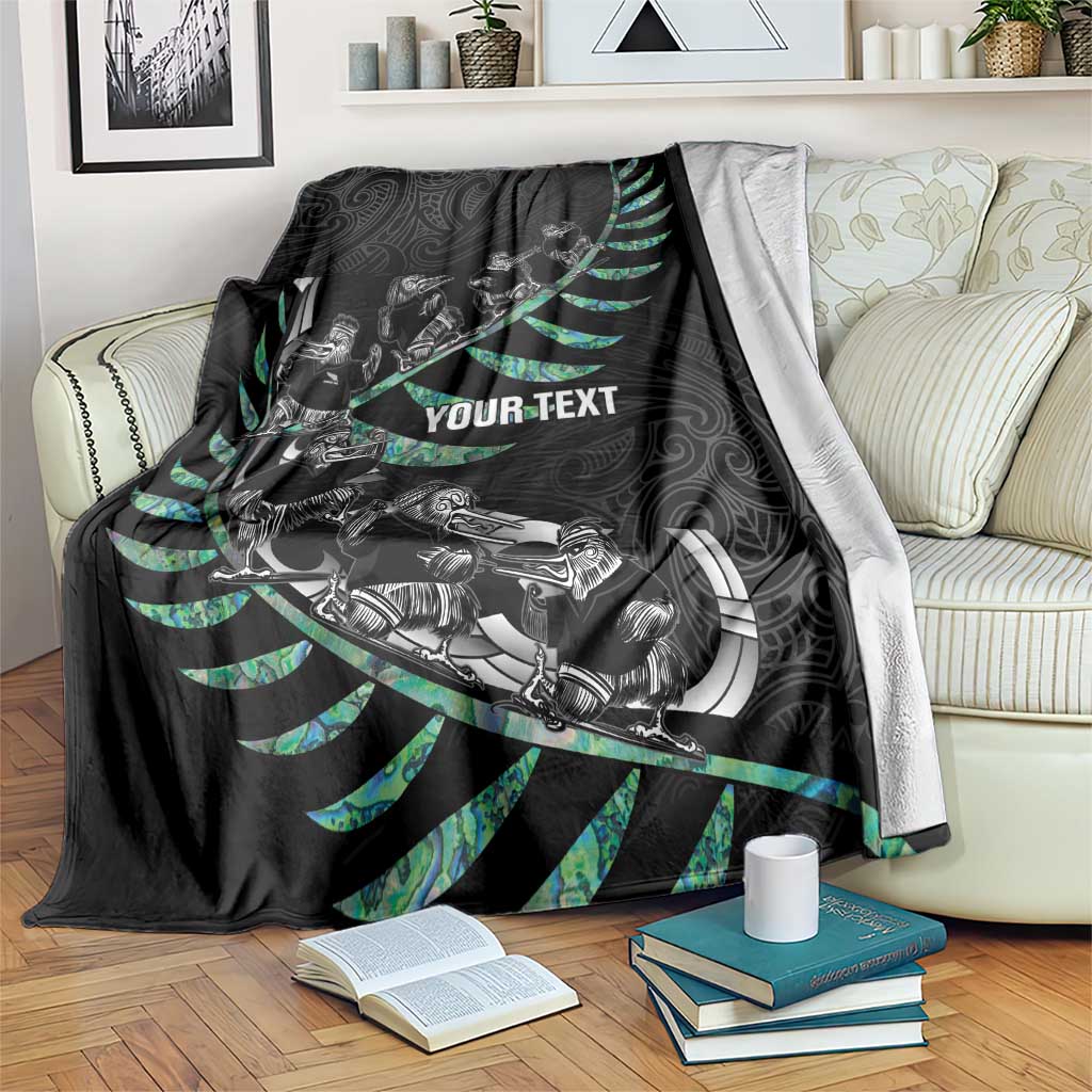 Custom New Zealand Silver Fern Rugby Blanket Aotearoa Kiwi Maori Pattern - Vibe Hoodie Shop