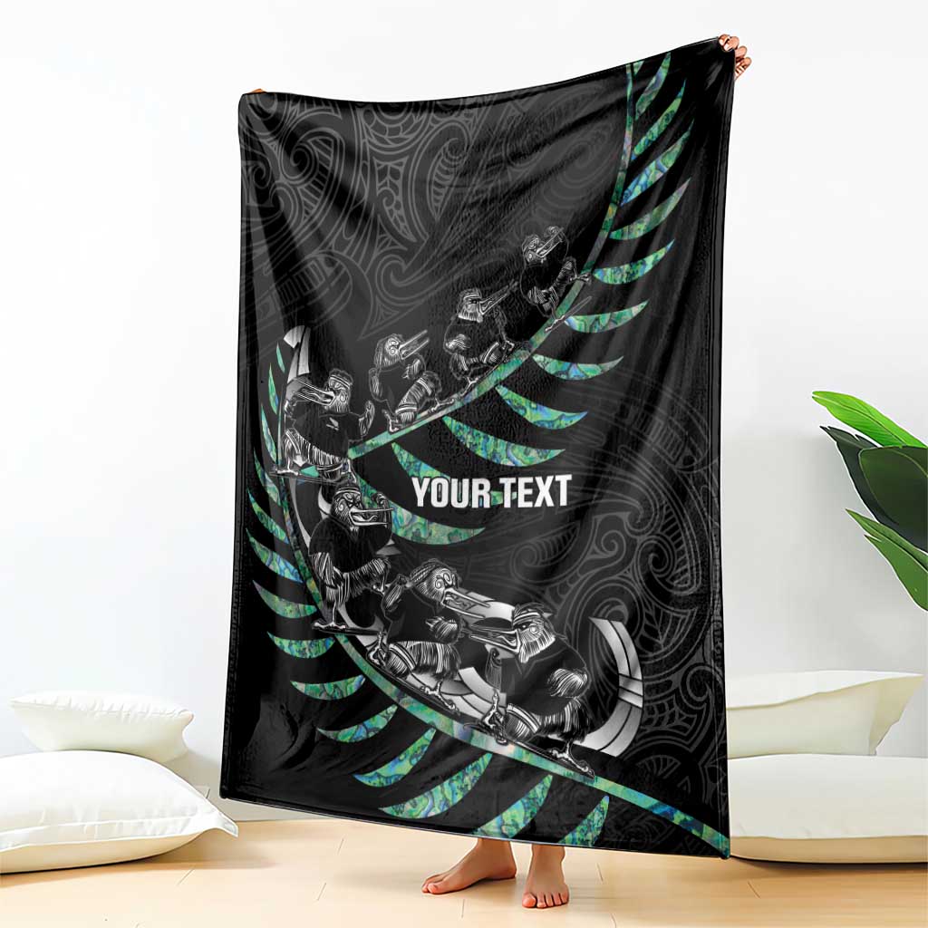 Custom New Zealand Silver Fern Rugby Blanket Aotearoa Kiwi Maori Pattern - Vibe Hoodie Shop