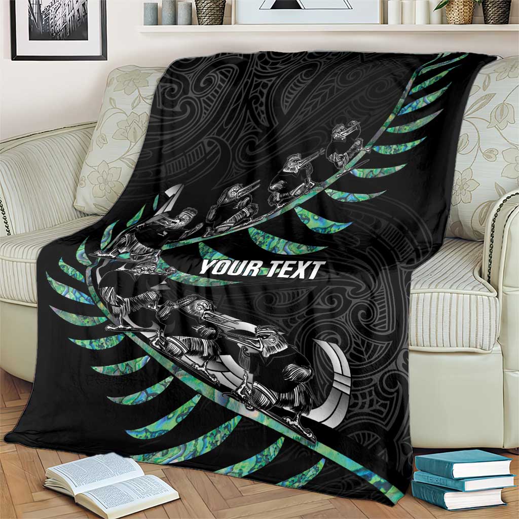 Custom New Zealand Silver Fern Rugby Blanket Aotearoa Kiwi Maori Pattern - Vibe Hoodie Shop