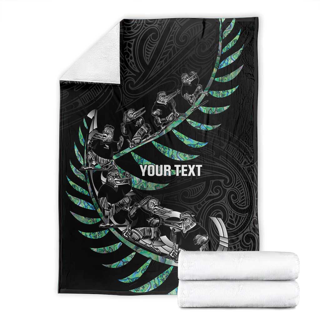 Custom New Zealand Silver Fern Rugby Blanket Aotearoa Kiwi Maori Pattern - Vibe Hoodie Shop