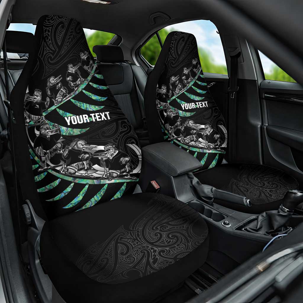 Custom New Zealand Silver Fern Rugby Car Seat Cover Aotearoa Kiwi Maori Pattern - Vibe Hoodie Shop