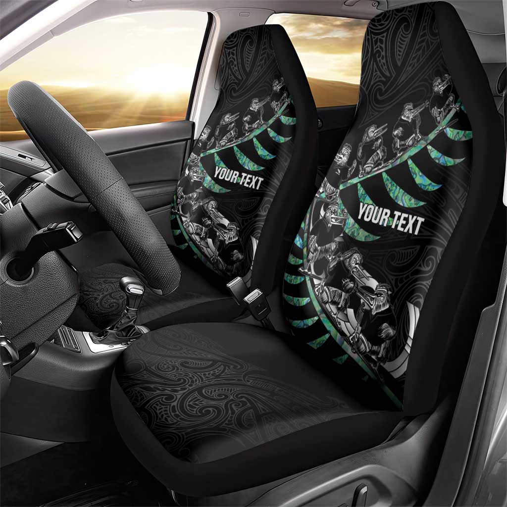 Custom New Zealand Silver Fern Rugby Car Seat Cover Aotearoa Kiwi Maori Pattern - Vibe Hoodie Shop