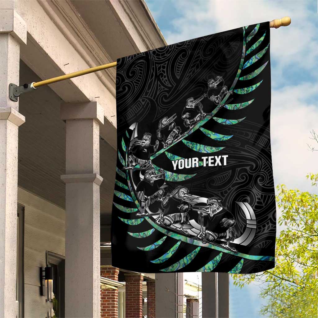 Custom New Zealand Silver Fern Rugby Garden Flag Aotearoa Kiwi Maori Pattern - Vibe Hoodie Shop