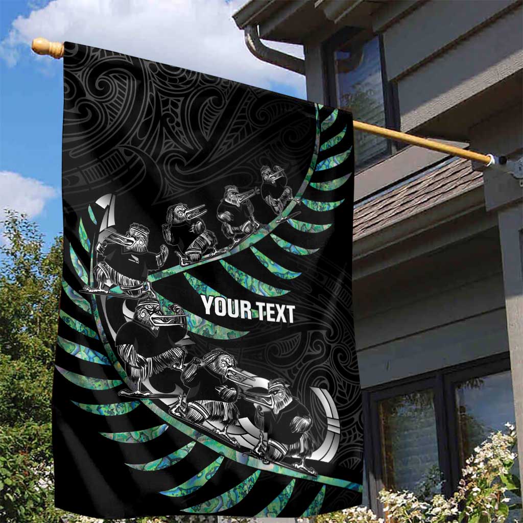 Custom New Zealand Silver Fern Rugby Garden Flag Aotearoa Kiwi Maori Pattern - Vibe Hoodie Shop