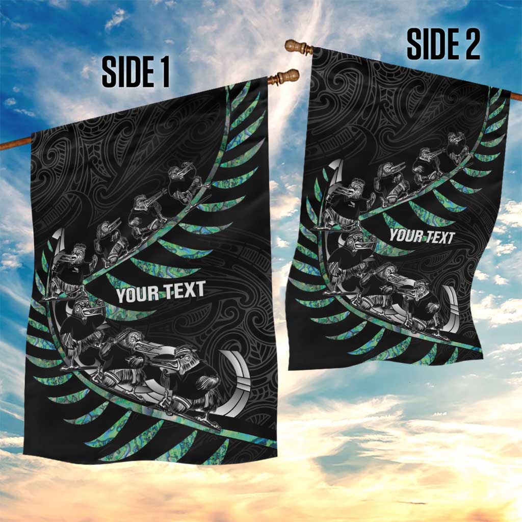 Custom New Zealand Silver Fern Rugby Garden Flag Aotearoa Kiwi Maori Pattern - Vibe Hoodie Shop