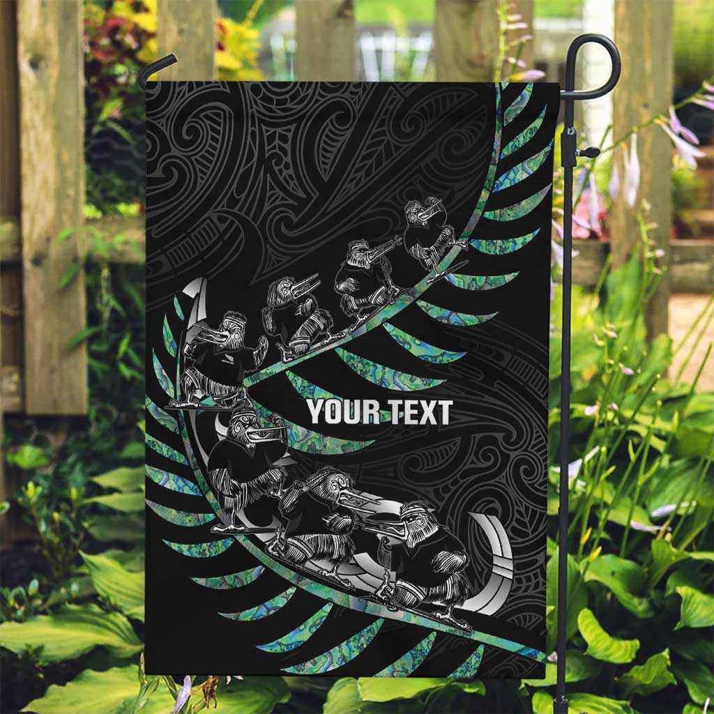 Custom New Zealand Silver Fern Rugby Garden Flag Aotearoa Kiwi Maori Pattern - Vibe Hoodie Shop