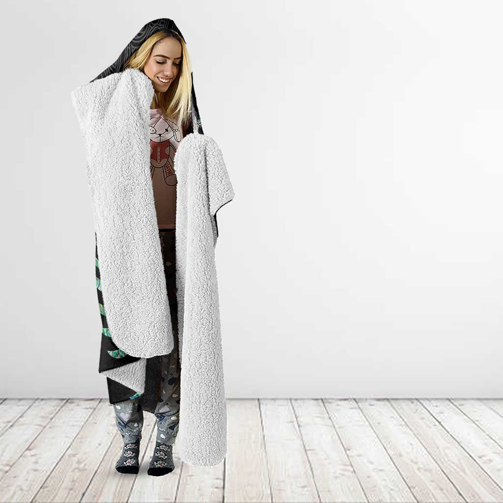 Custom New Zealand Silver Fern Rugby Hooded Blanket Aotearoa Kiwi Maori Pattern LT14
