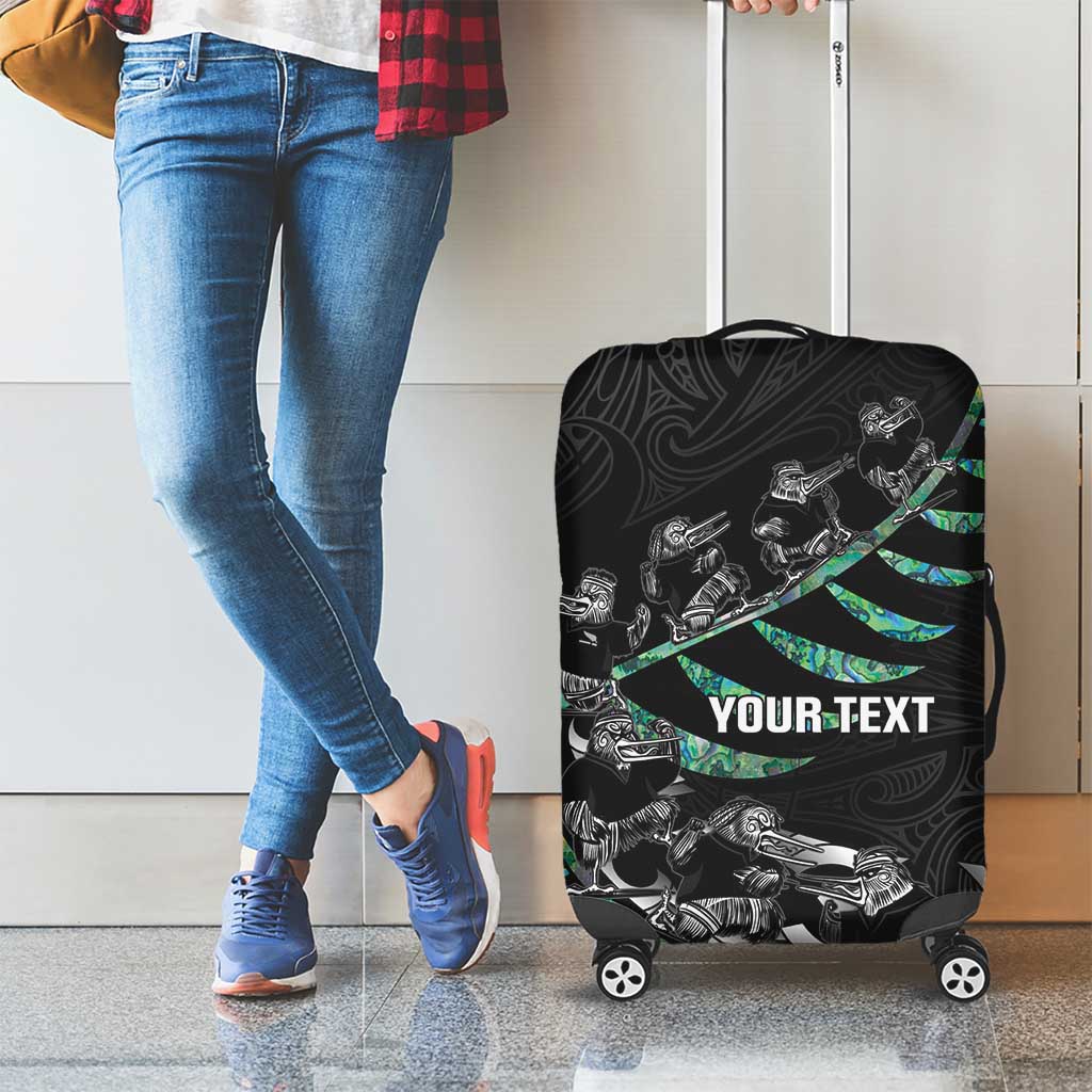 Custom New Zealand Silver Fern Rugby Luggage Cover Aotearoa Kiwi Maori Pattern - Vibe Hoodie Shop