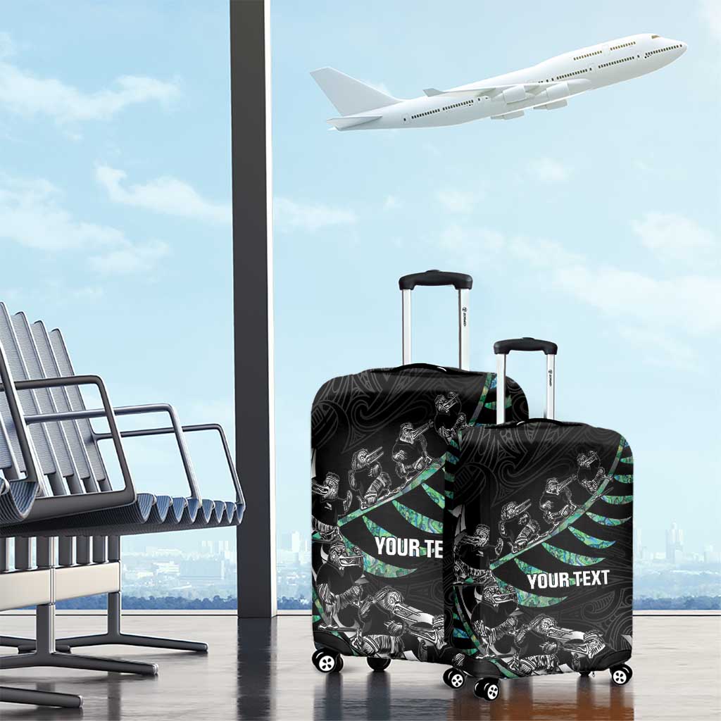 Custom New Zealand Silver Fern Rugby Luggage Cover Aotearoa Kiwi Maori Pattern - Vibe Hoodie Shop