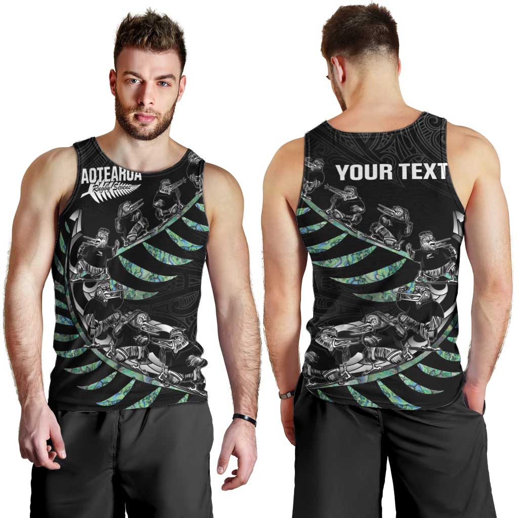 Custom New Zealand Silver Fern Rugby Men Tank Top Aotearoa Kiwi Maori Pattern - Vibe Hoodie Shop