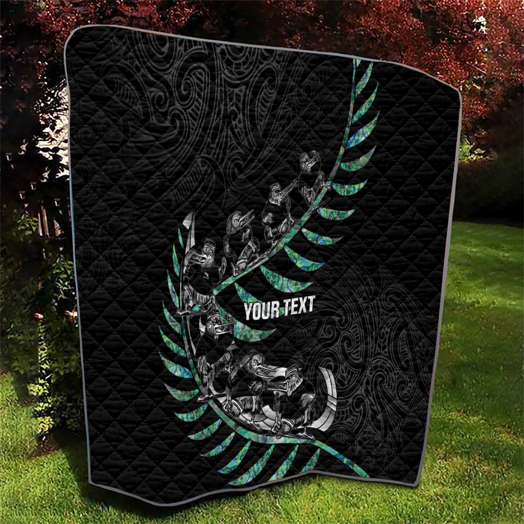 Custom New Zealand Silver Fern Rugby Quilt Aotearoa Kiwi Maori Pattern - Vibe Hoodie Shop