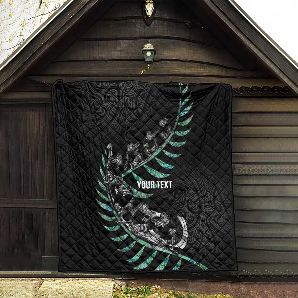 Custom New Zealand Silver Fern Rugby Quilt Aotearoa Kiwi Maori Pattern - Vibe Hoodie Shop