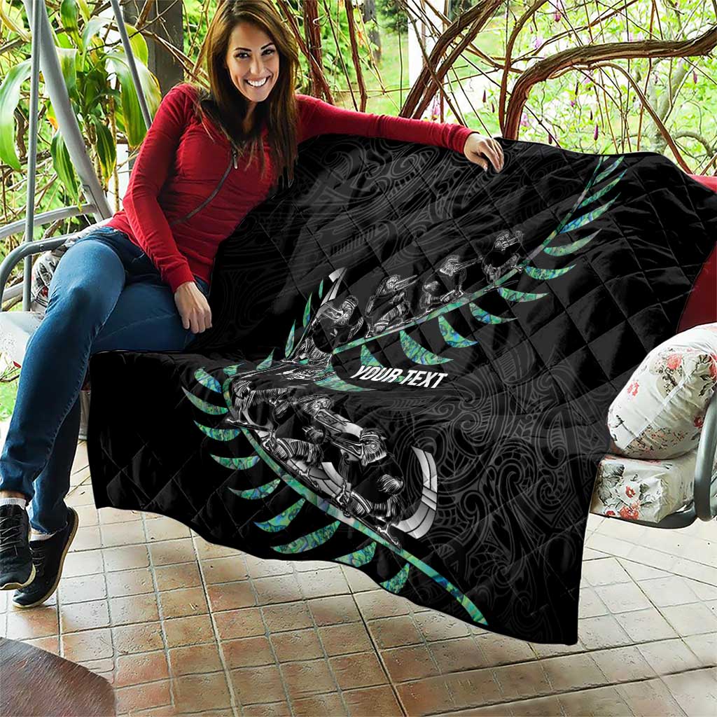 Custom New Zealand Silver Fern Rugby Quilt Aotearoa Kiwi Maori Pattern - Vibe Hoodie Shop