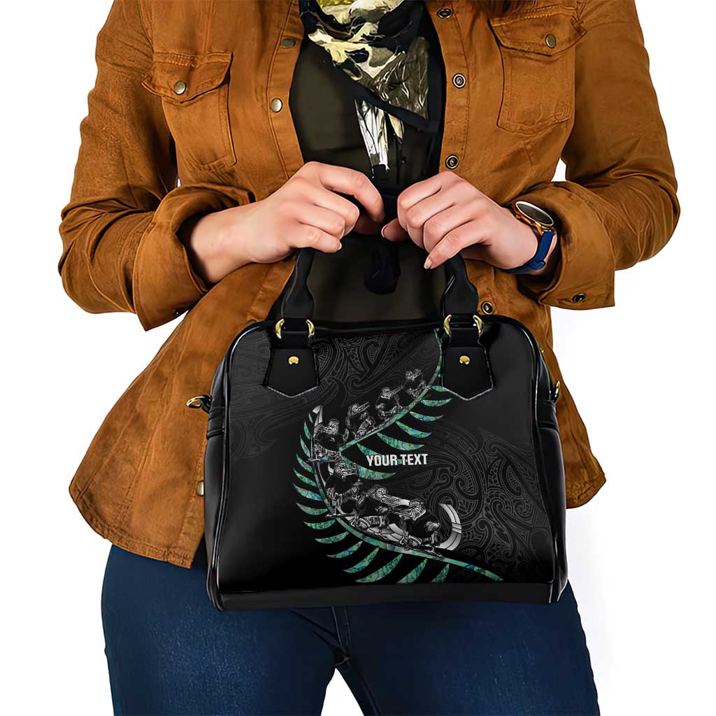 Custom New Zealand Silver Fern Rugby Shoulder Handbag Aotearoa Kiwi Maori Pattern - Vibe Hoodie Shop