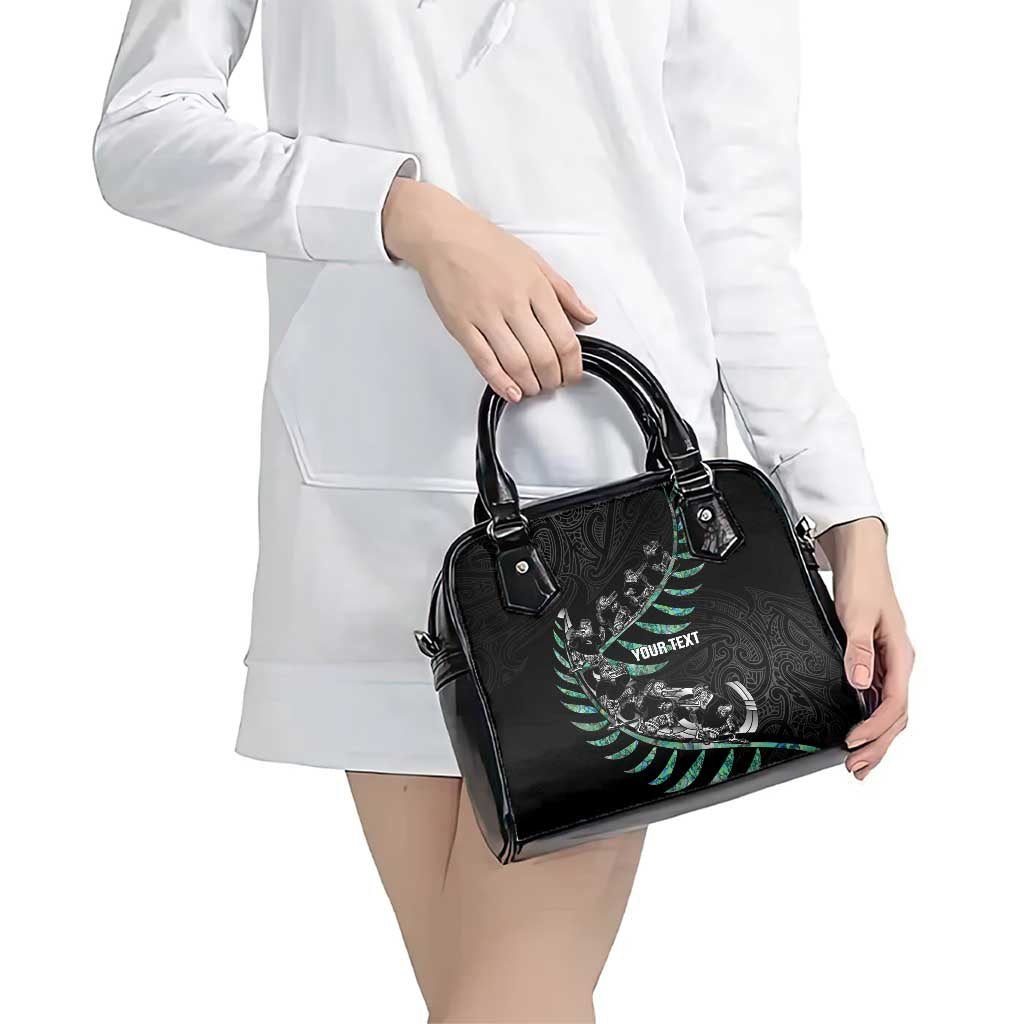 Custom New Zealand Silver Fern Rugby Shoulder Handbag Aotearoa Kiwi Maori Pattern - Vibe Hoodie Shop