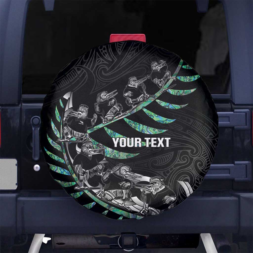 Custom New Zealand Silver Fern Rugby Spare Tire Cover Aotearoa Kiwi Maori Pattern - Vibe Hoodie Shop
