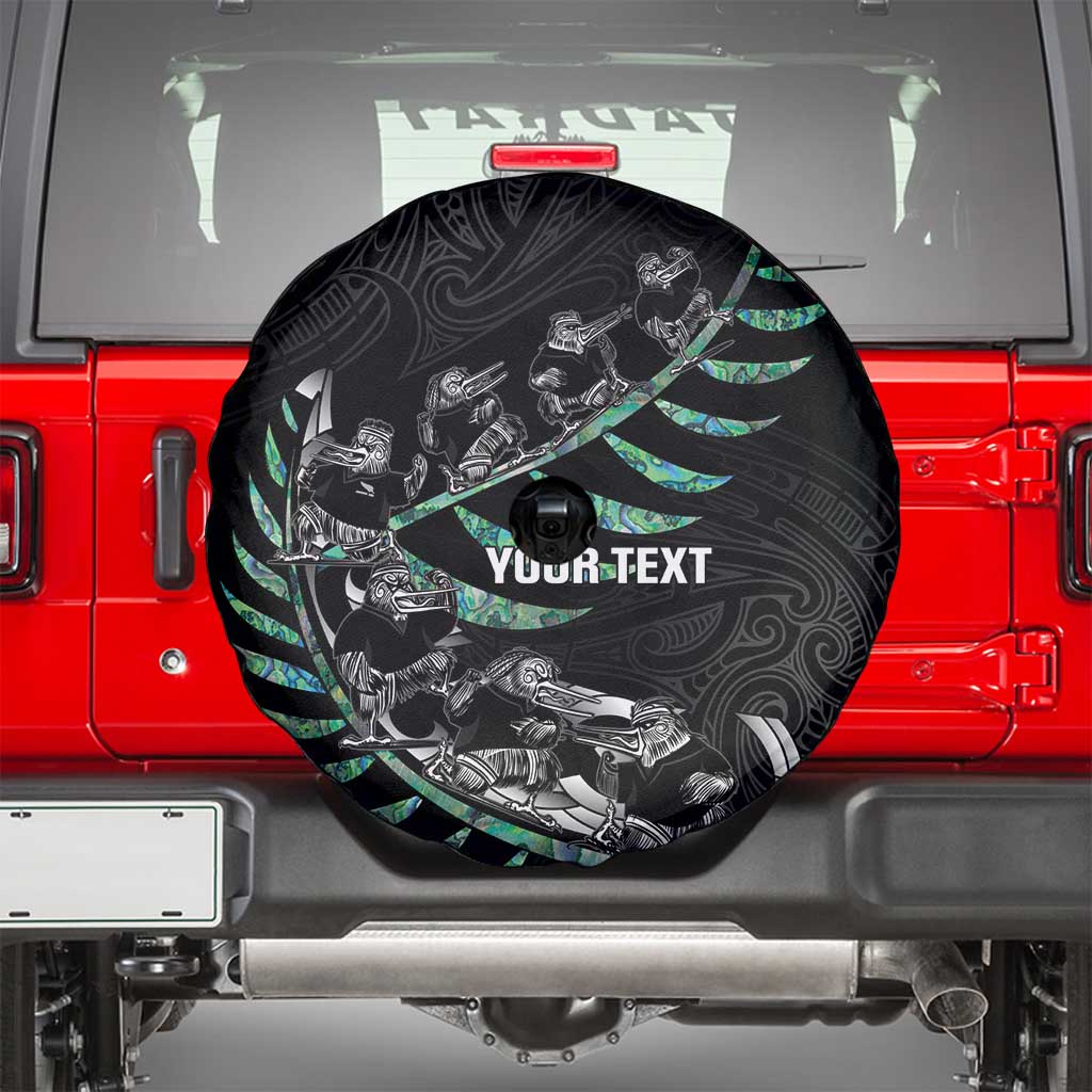 Custom New Zealand Silver Fern Rugby Spare Tire Cover Aotearoa Kiwi Maori Pattern - Vibe Hoodie Shop