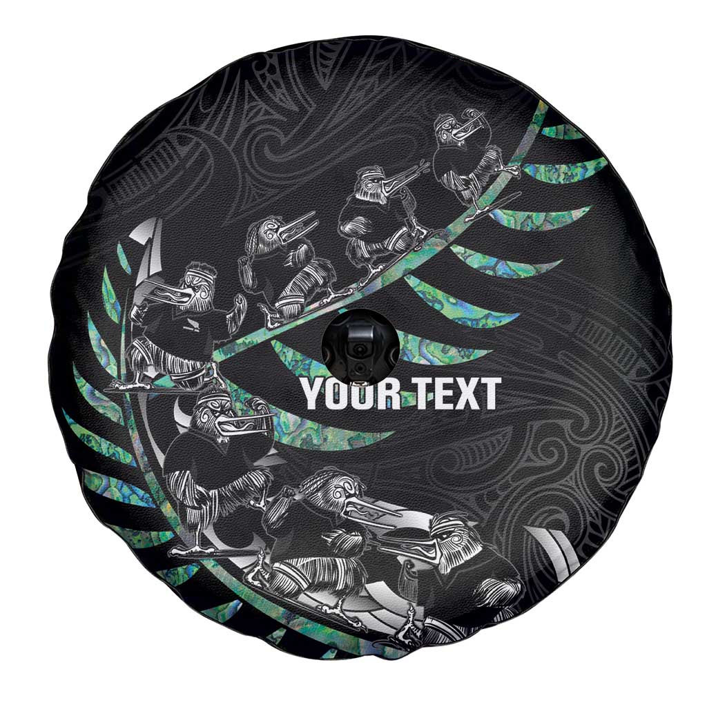 Custom New Zealand Silver Fern Rugby Spare Tire Cover Aotearoa Kiwi Maori Pattern - Vibe Hoodie Shop