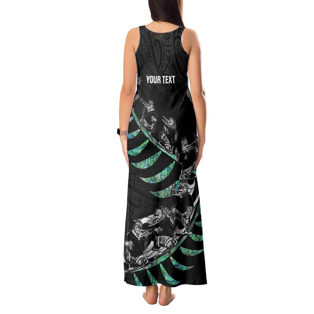 Custom New Zealand Silver Fern Rugby Tank Maxi Dress Aotearoa Kiwi Maori Pattern