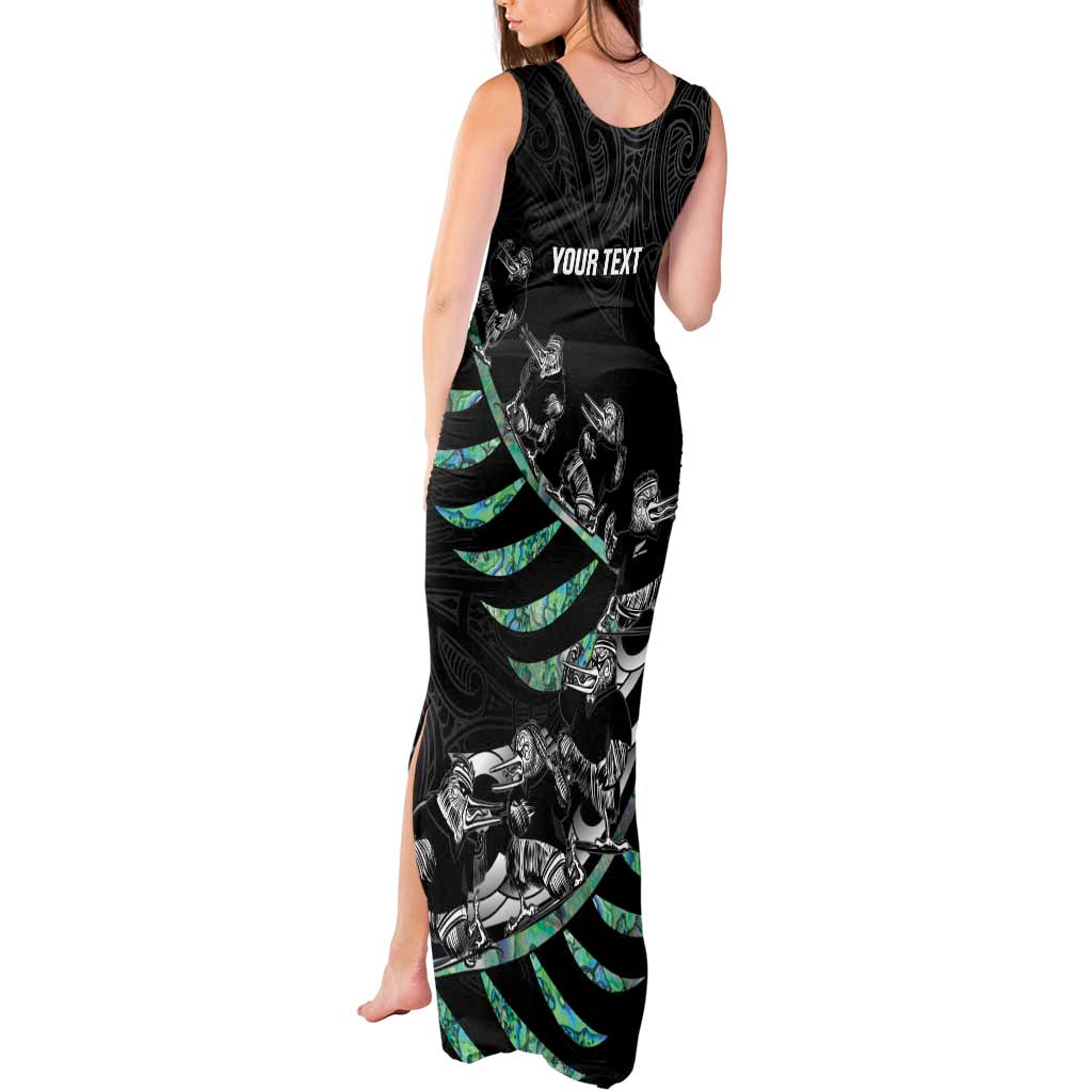 Custom New Zealand Silver Fern Rugby Tank Maxi Dress Aotearoa Kiwi Maori Pattern