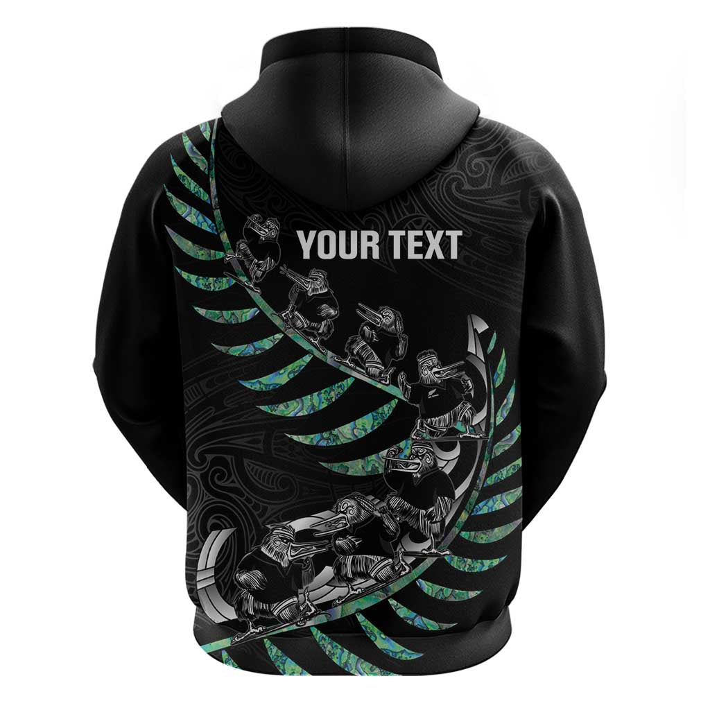 Custom New Zealand Silver Fern Rugby Zip Hoodie Aotearoa Kiwi Maori Pattern - Vibe Hoodie Shop